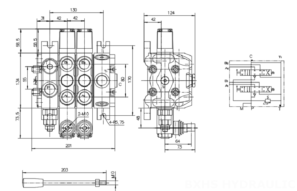 DCV100 Buku Panduan 2 Spul Kran Arah Bagian drawing image