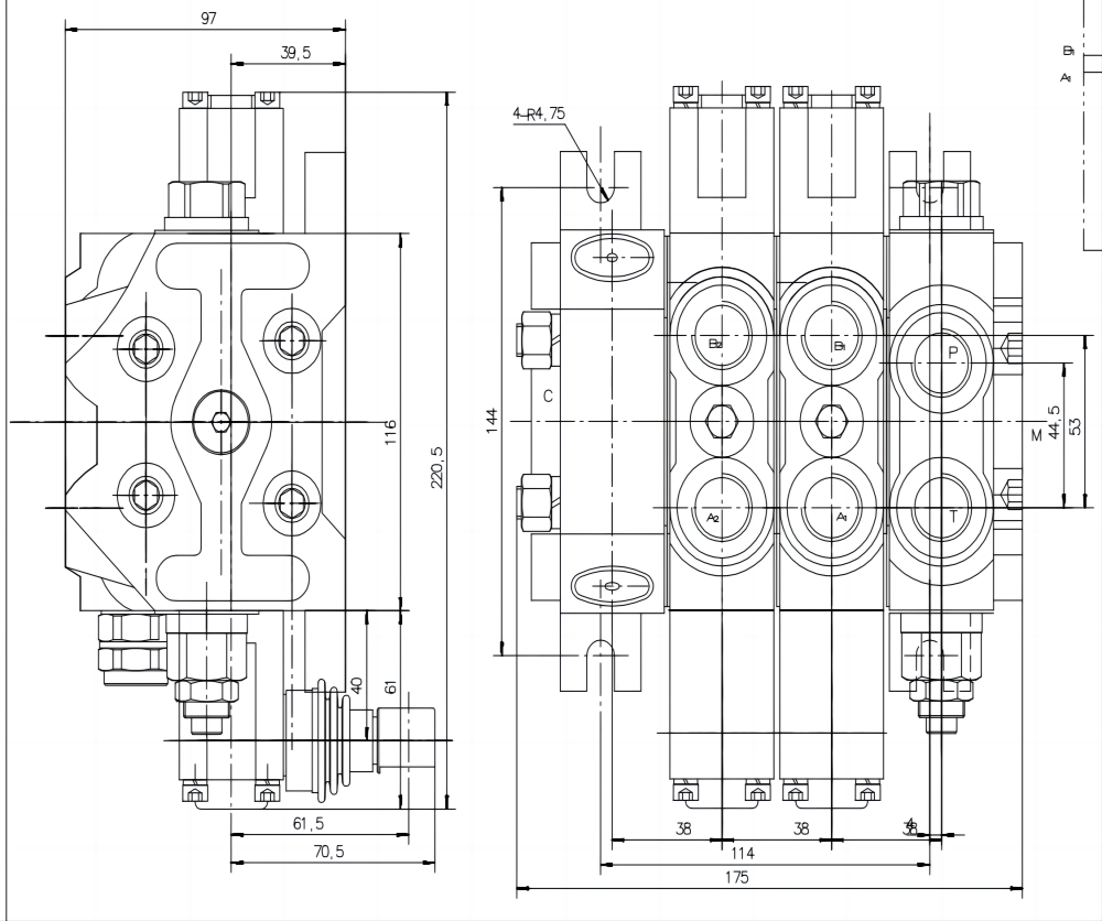 DCV60 Buku Panduan 2 Spul Kran Arah Bagian drawing image