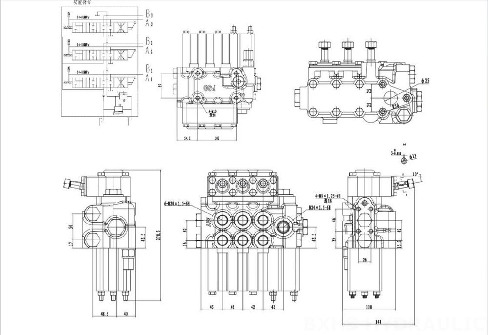 MP80 Buku Panduan 3 Spul Distributor Hidrolik drawing image