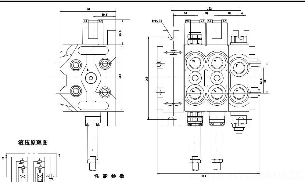 DCV60 Kabel 3 Spul Kran Arah Bagian drawing image