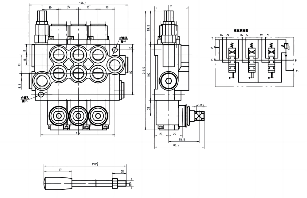 P40-G12-G38-3OT Buku Panduan 3 Spul Kran Arah Monoblok drawing image