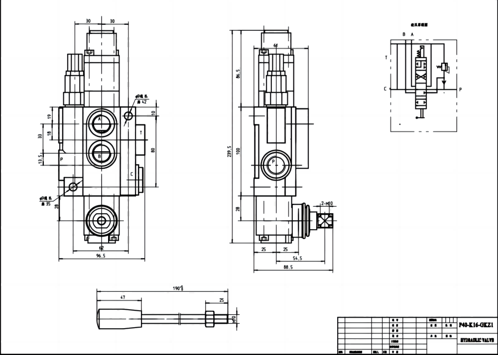 P40-QTW1 Buku Panduan 1 Spul Kran Arah Monoblok drawing image