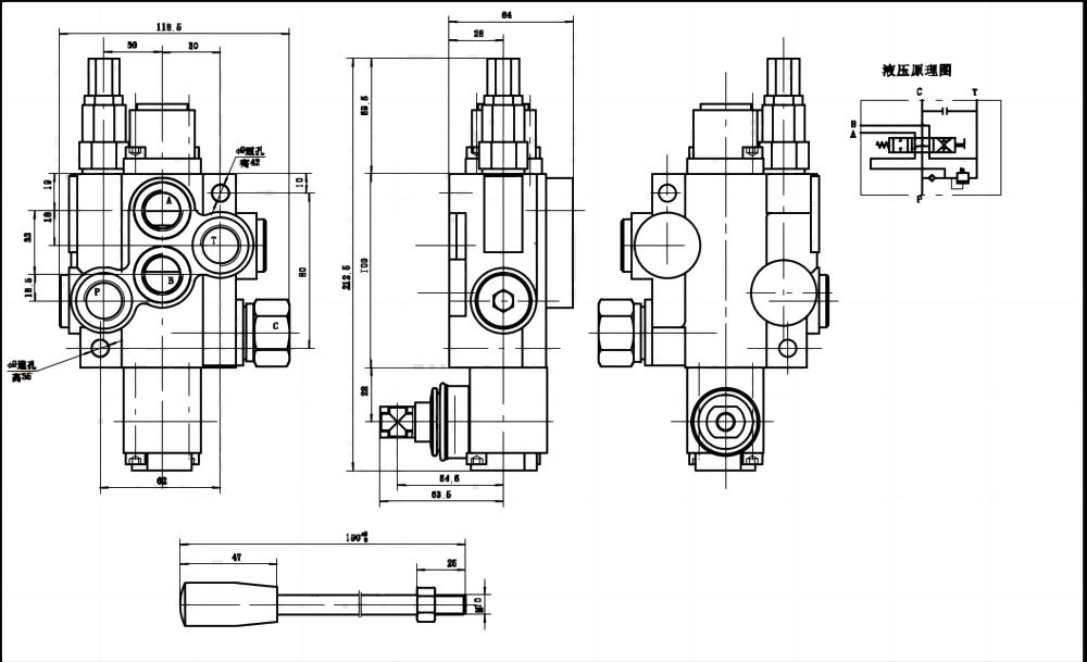 P40J Buku Panduan 1 Spul Kran Arah Monoblok drawing image