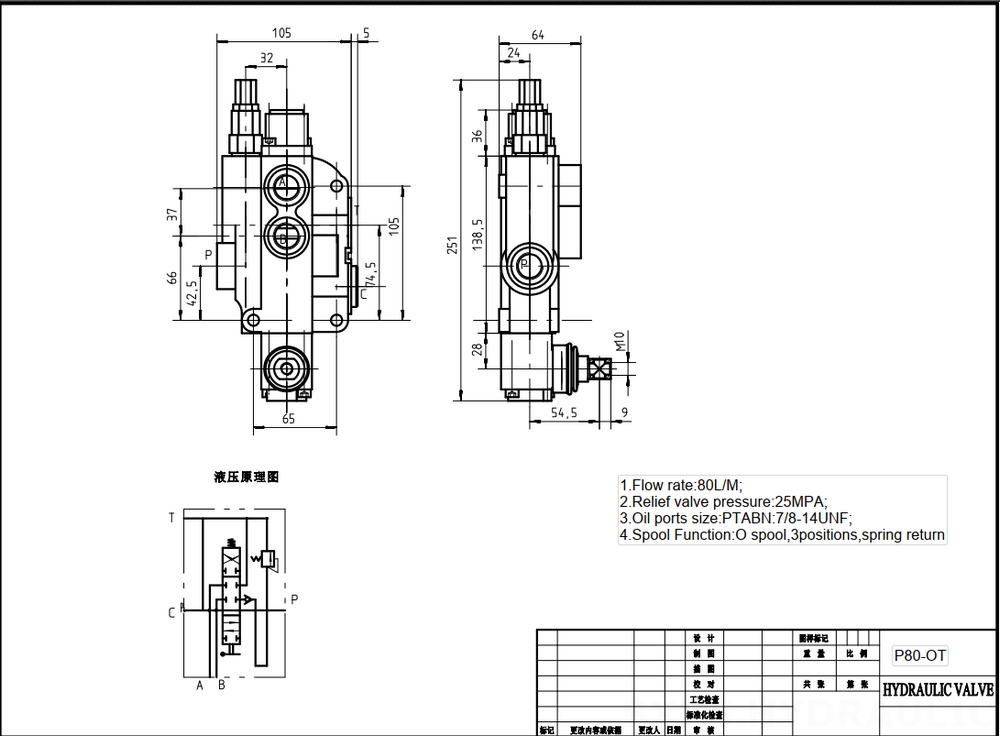 P80-LDG-U78-OT Buku Panduan 1 Spul Kran Arah Monoblok drawing image