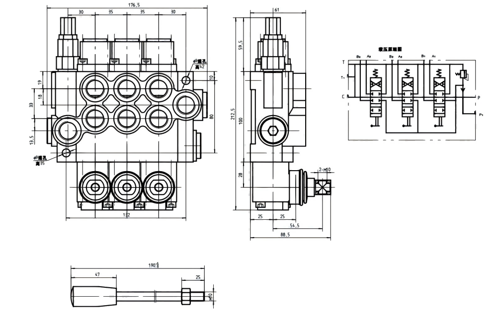 P40-G12 Buku Panduan 3 Spul Kran Arah Monoblok drawing image