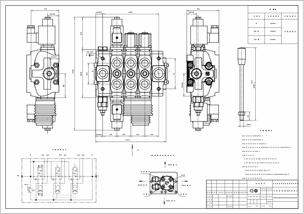 SD8 Selenoid dan Joystick 3 Spul Kran Arah Bagian drawing image