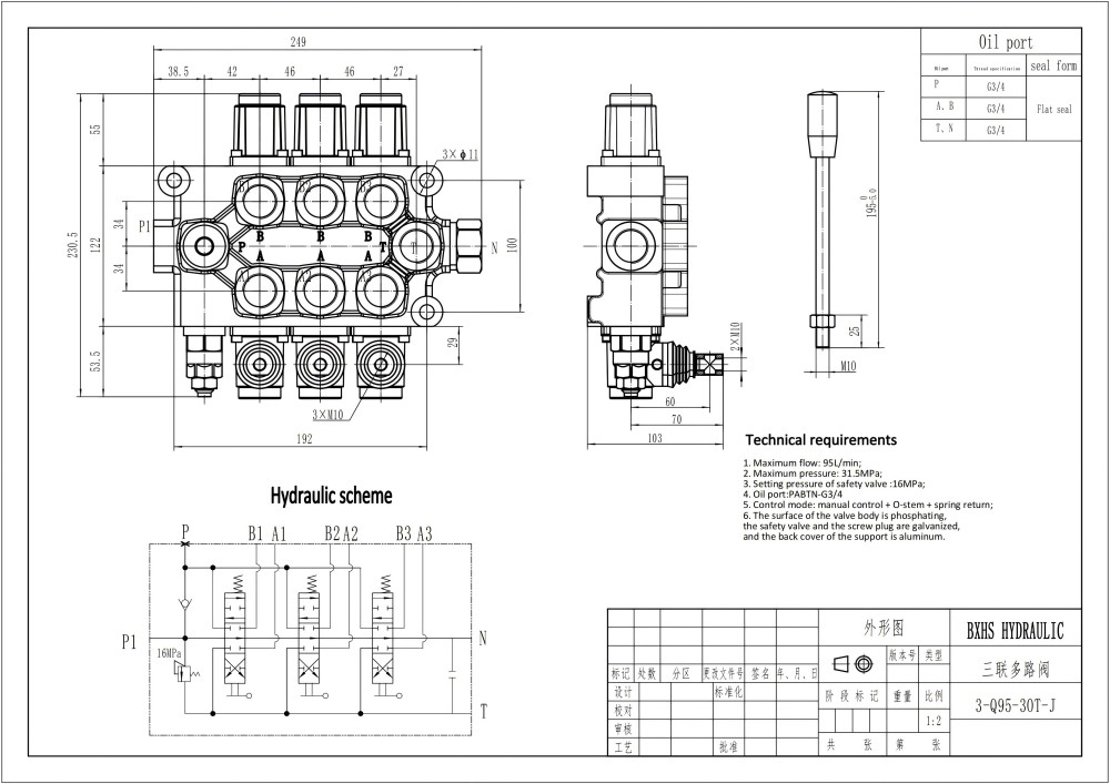 Q95 Buku Panduan 3 Spul Kran Arah Monoblok drawing image