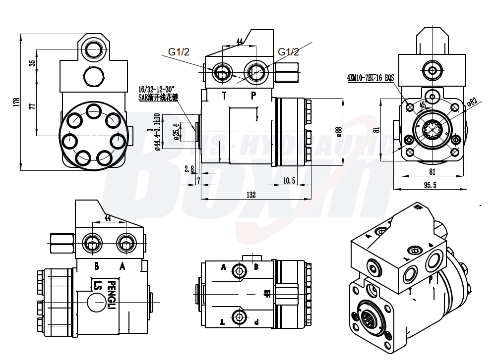 Partnership Opportunities: 101S-5T-100-PV80 Hydraulic Steering Unit Global Market drawing image