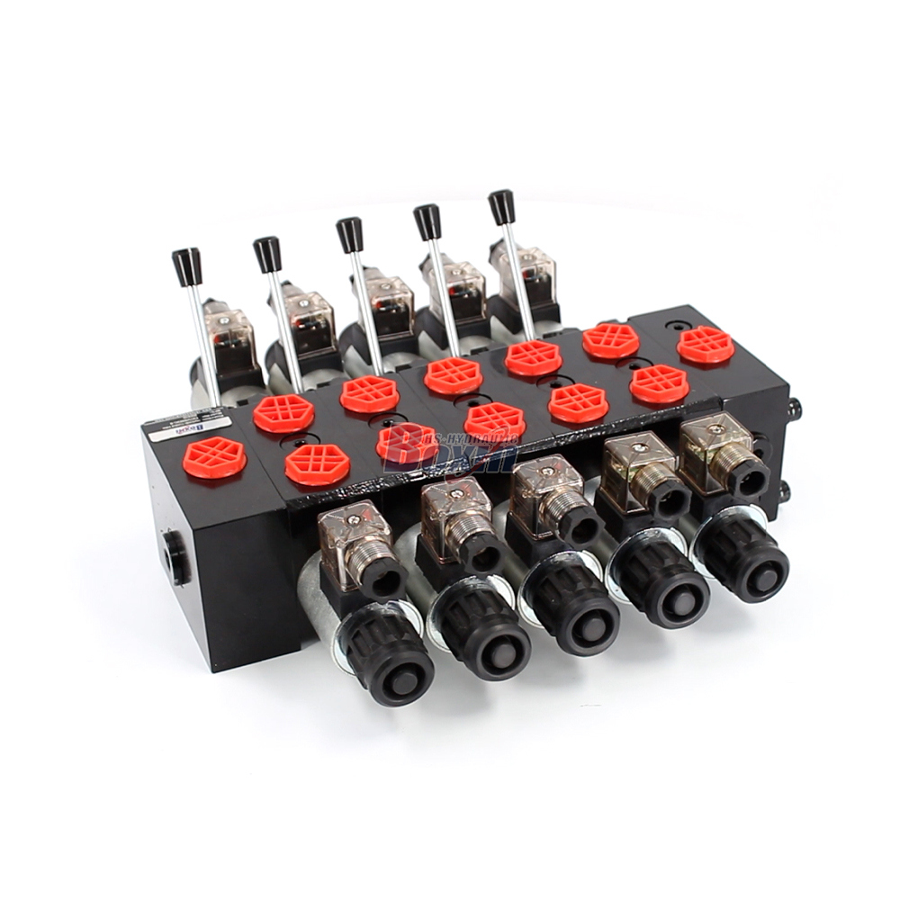 DCV58 Solenoid dan Manual 5 Spool Kran Arah Bagian image
