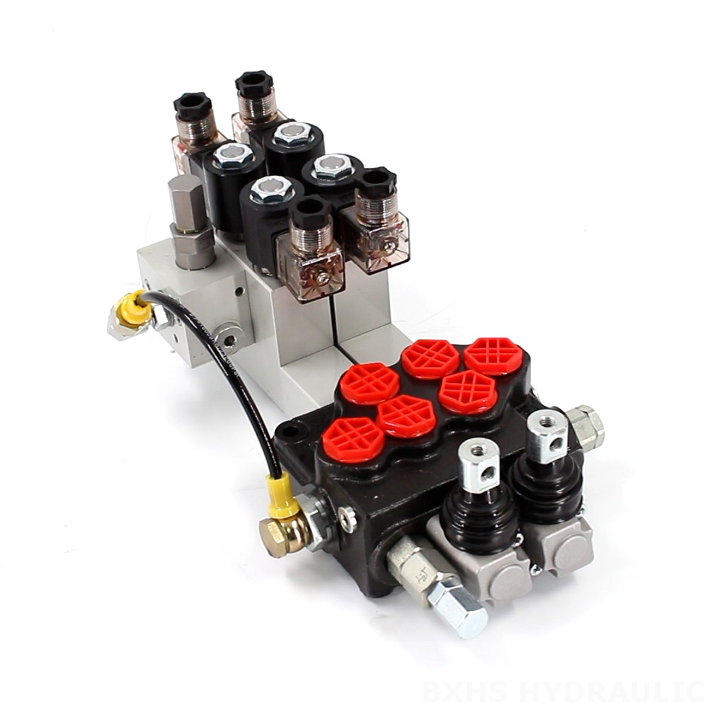 SD5 Elektro-hidraulik 2 Spul Katup Arah Monoblok image