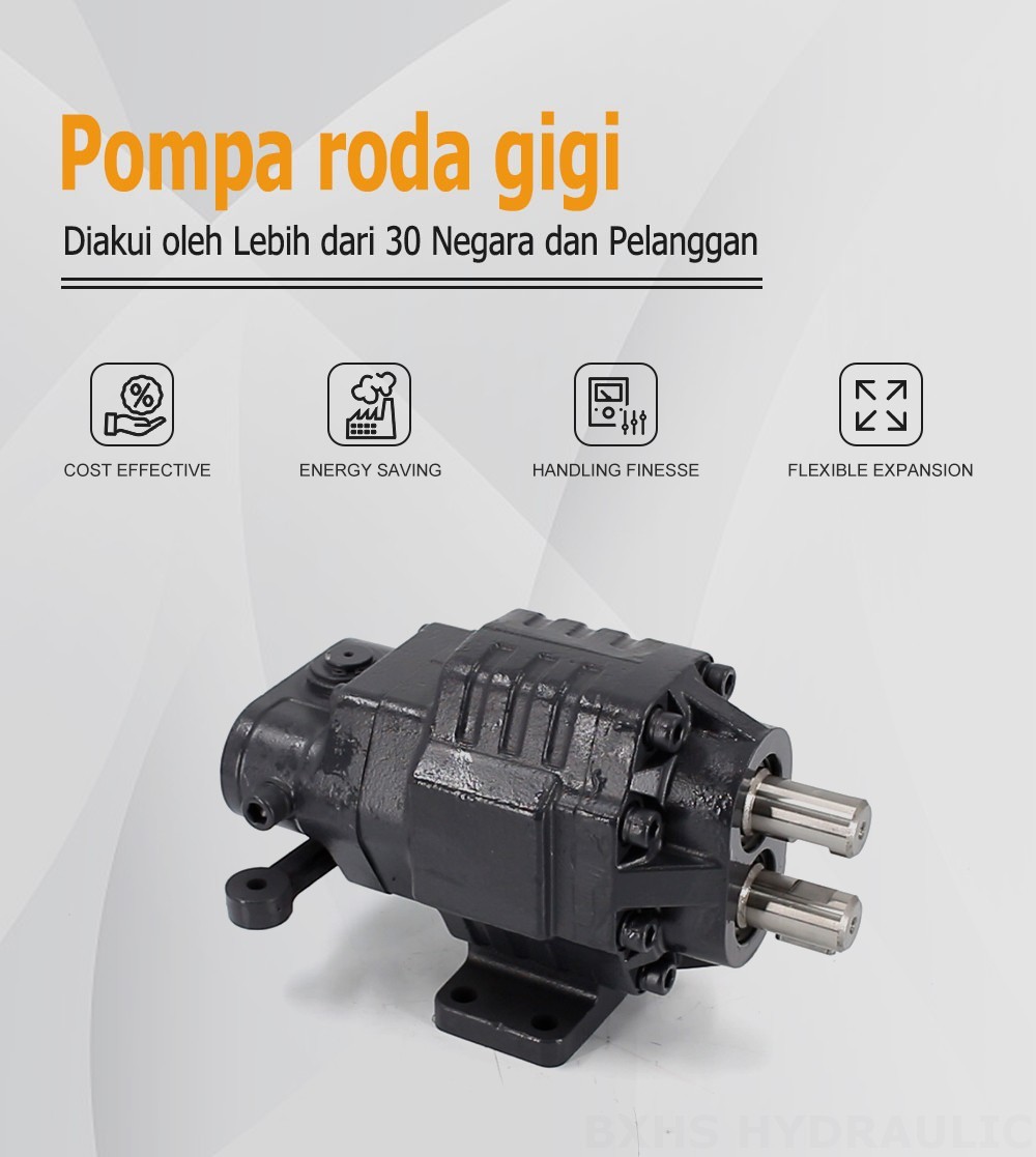 BF62M 63 cc/putaran 20 MPa (2900 psi) Pompa Roda Gigi Hidrolik