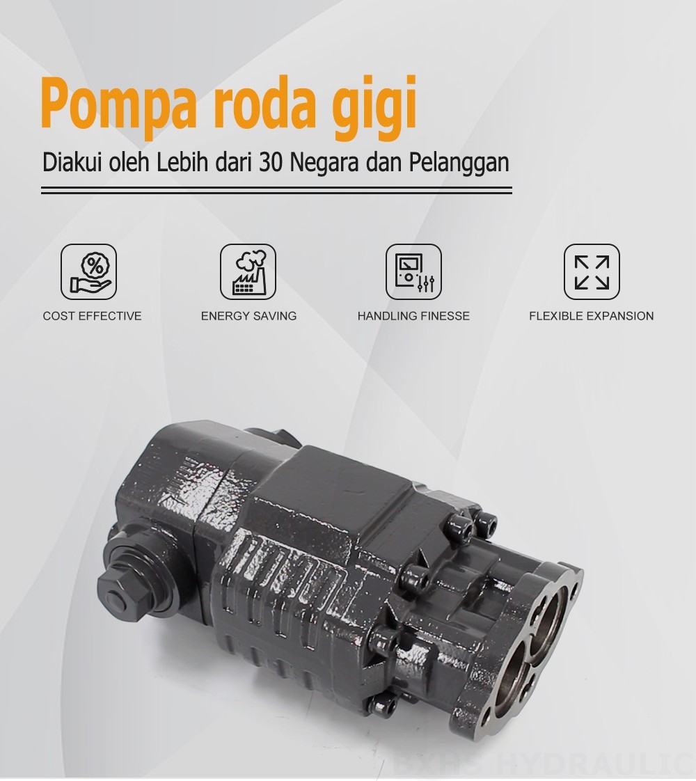 BF82A 80 cc/putaran 20 MPa (2900 psi) Pompa Roda Gigi Hidrolik