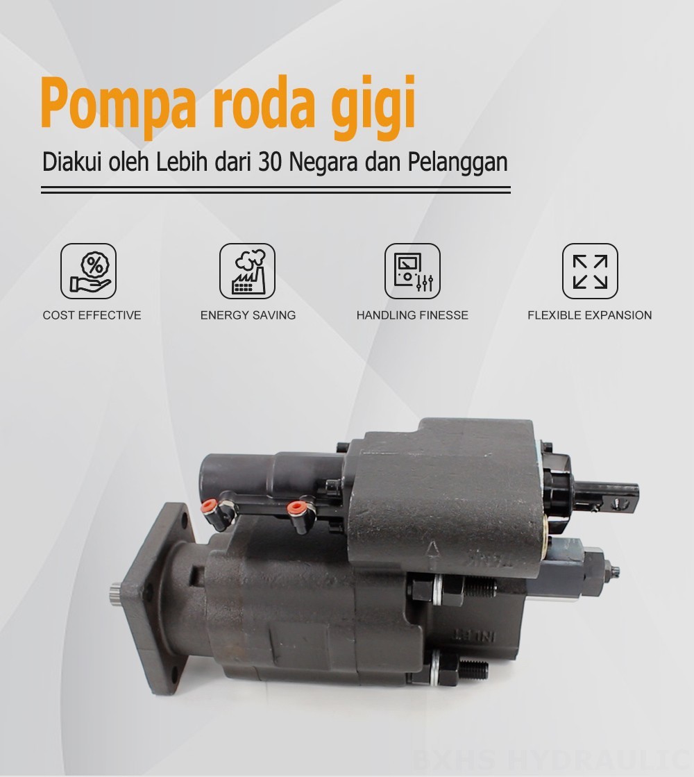 C102 Perpindahan per Putaran Pompa Roda Gigi Hidrolik