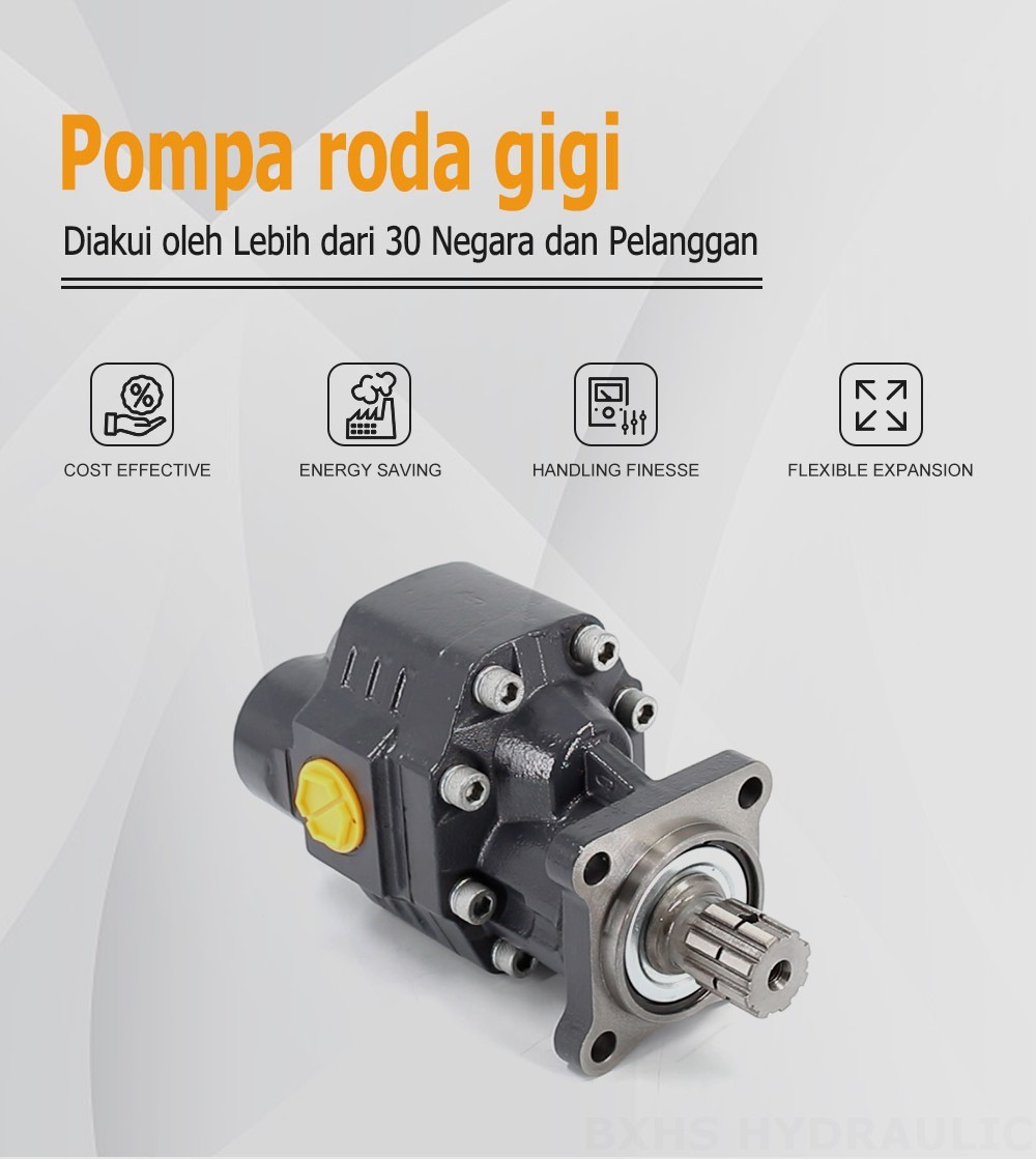 CBHW-ISO-80-H 80 cc/putaran 22 MPa (3190 psi) Pompa Roda Gigi Hidrolik