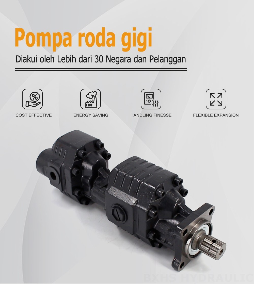 CBSL-2063-2040 63 cc/putaran 20 MPa (2900 psi) Pompa Roda Gigi Hidrolik