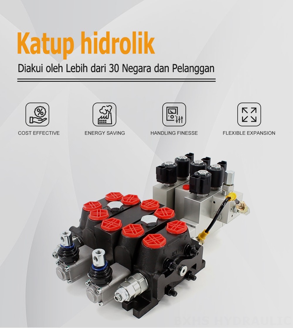 DCV100-OT-J-OT Elektro-hidraulik 3 Spul Kran Arah Bagian