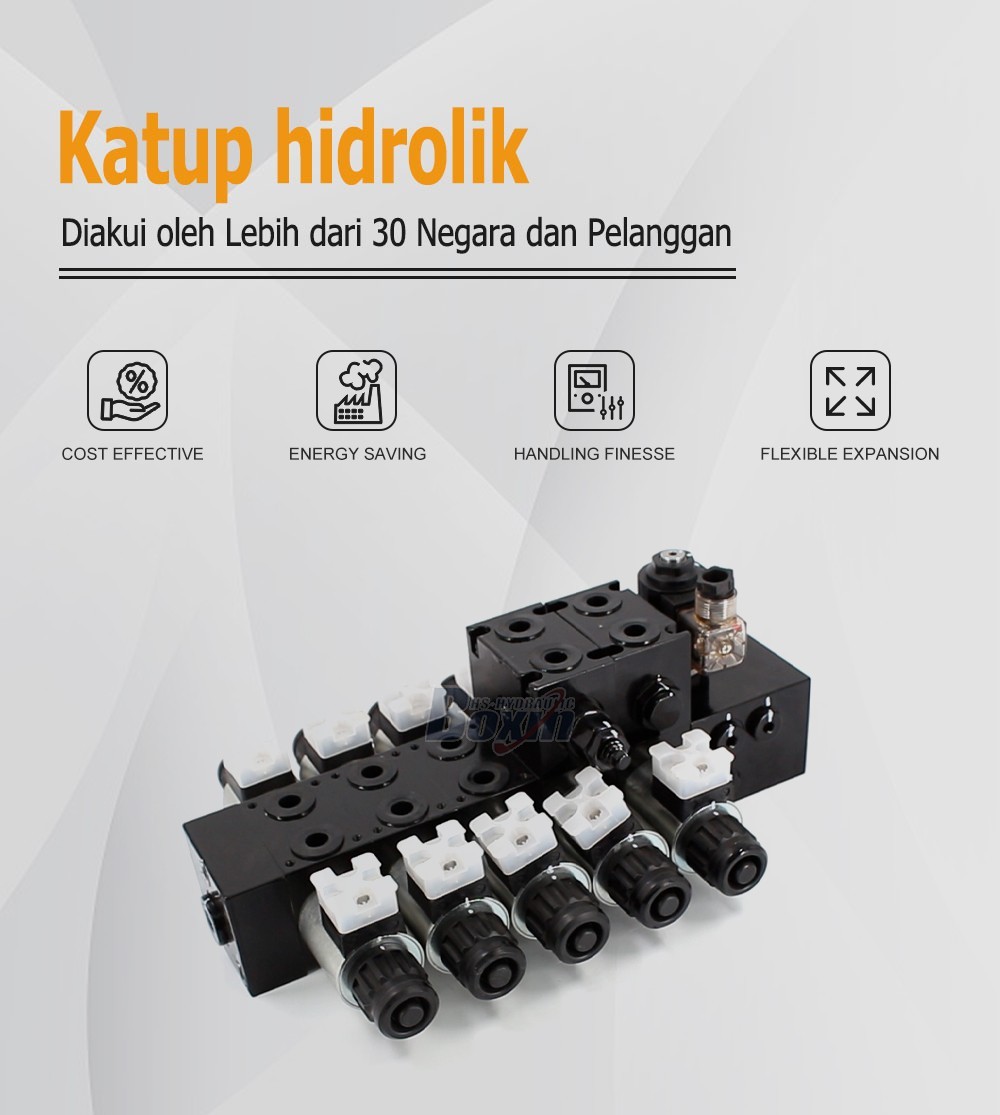 Large Scale Production DCV56-H Solenoid 5 Spool Sectional Control Valves