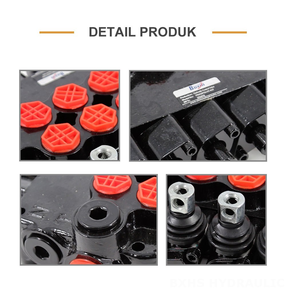 P80AZ Hidrolik dan Manual 5 Spul Katup Kontrol Penyangga