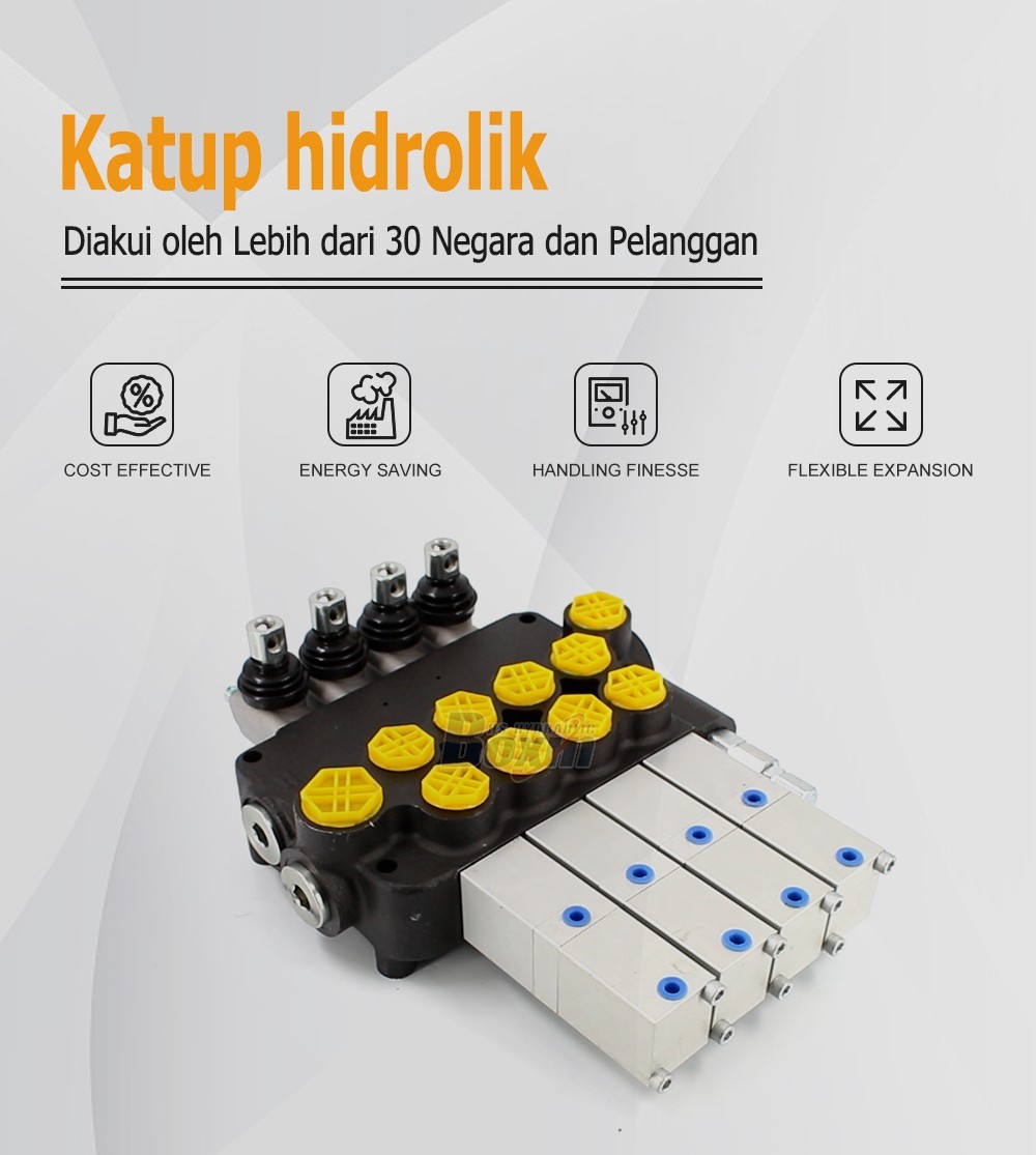 P80Q-G-4OT Pneumatic 4 Spool Monoblock Directional Valve
