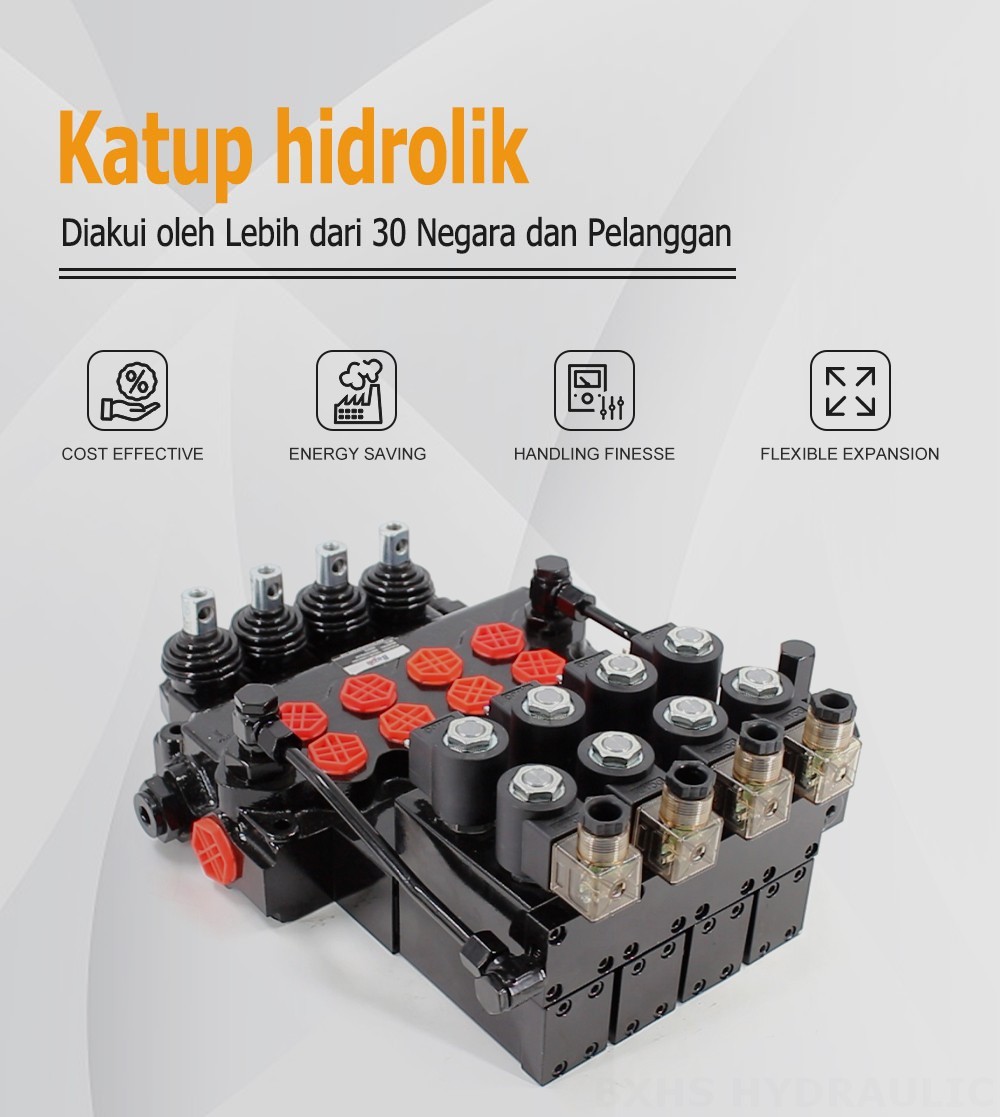 SD11-PG2 Elektro-hidraulik 4 Spul Katup Arah Monoblok