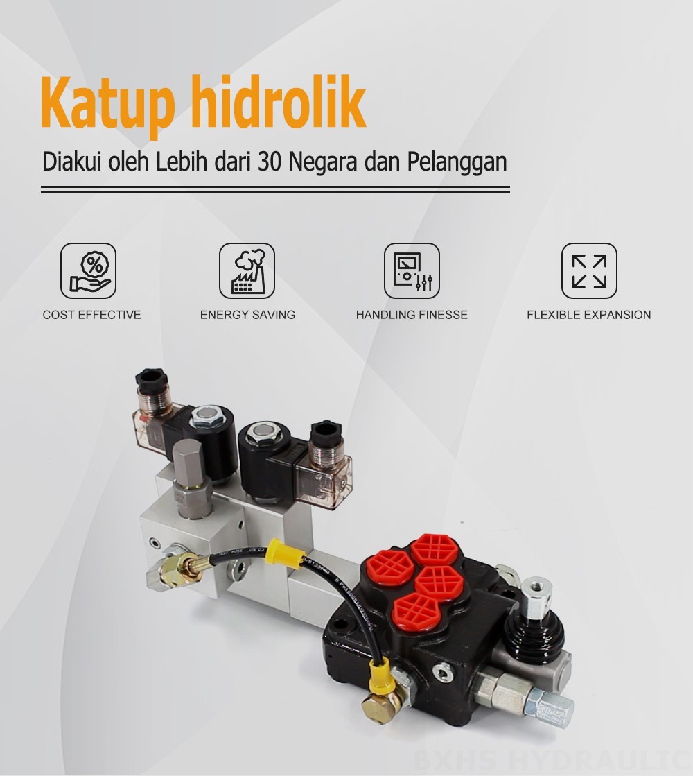 SD5 Elektro-hidraulik 1 Spul Katup Arah Monoblok