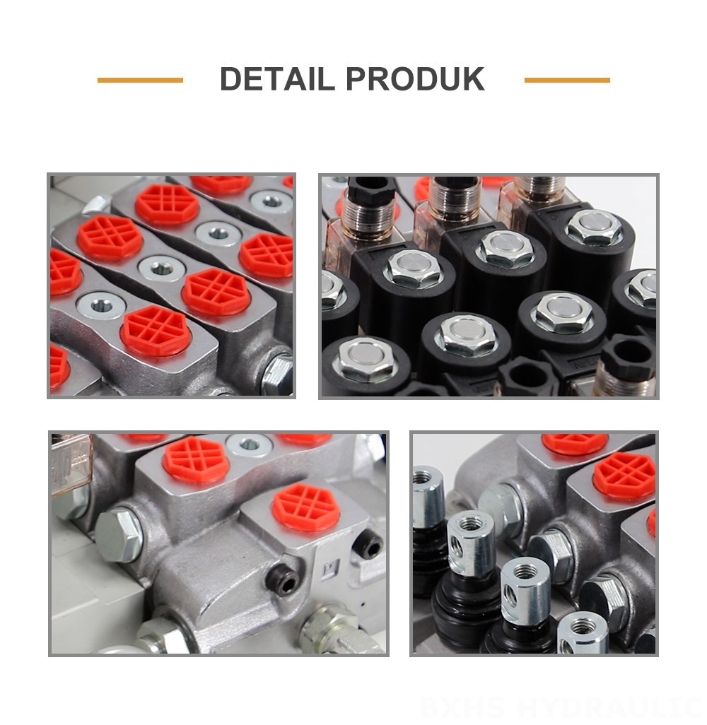 SD8 Elektro-hidraulik 4 Spul Kran Arah Bagian