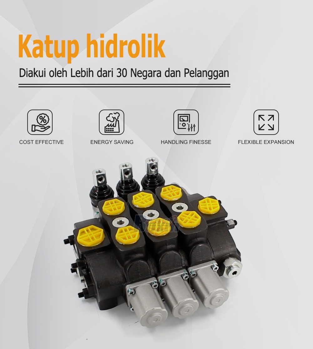 Industrial Grade SD8 Manual 3 Spool Directional Control Valve