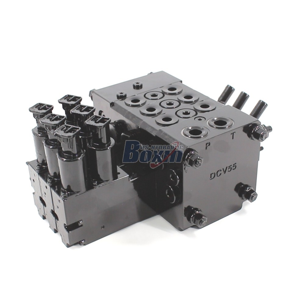 OEM/ODM Services for DCV55 Electro-hydraulic 3 Spool Sectional Directional Valve and Custom Labeling main image