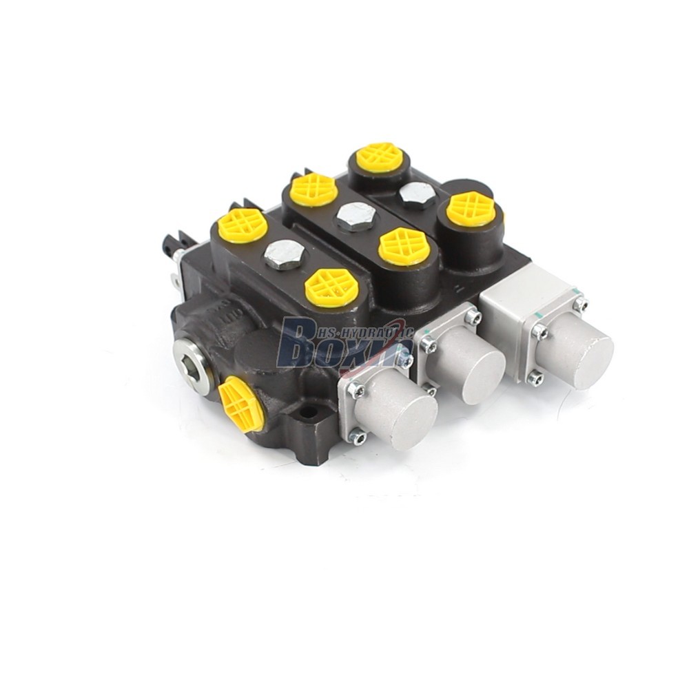 Industrial Grade RD5300NPT-QTW-2OT Manual Hydraulic Valve with 3 Spools main image